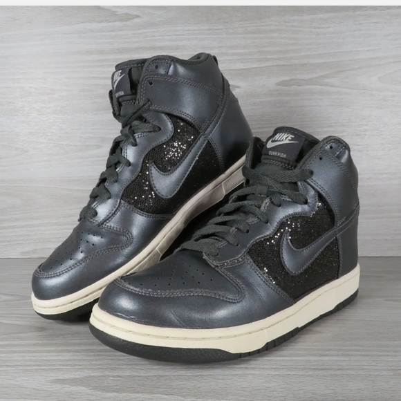 Nike Dunk High 6.0 Women's Black Sparkle Hi Top. - Picture 3 of 6